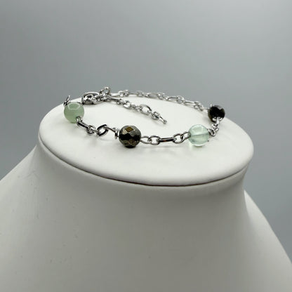 Bracciale Fortuna Magica - pirite, ossidiana, fluorite, avventurina - LIMITED EDITION