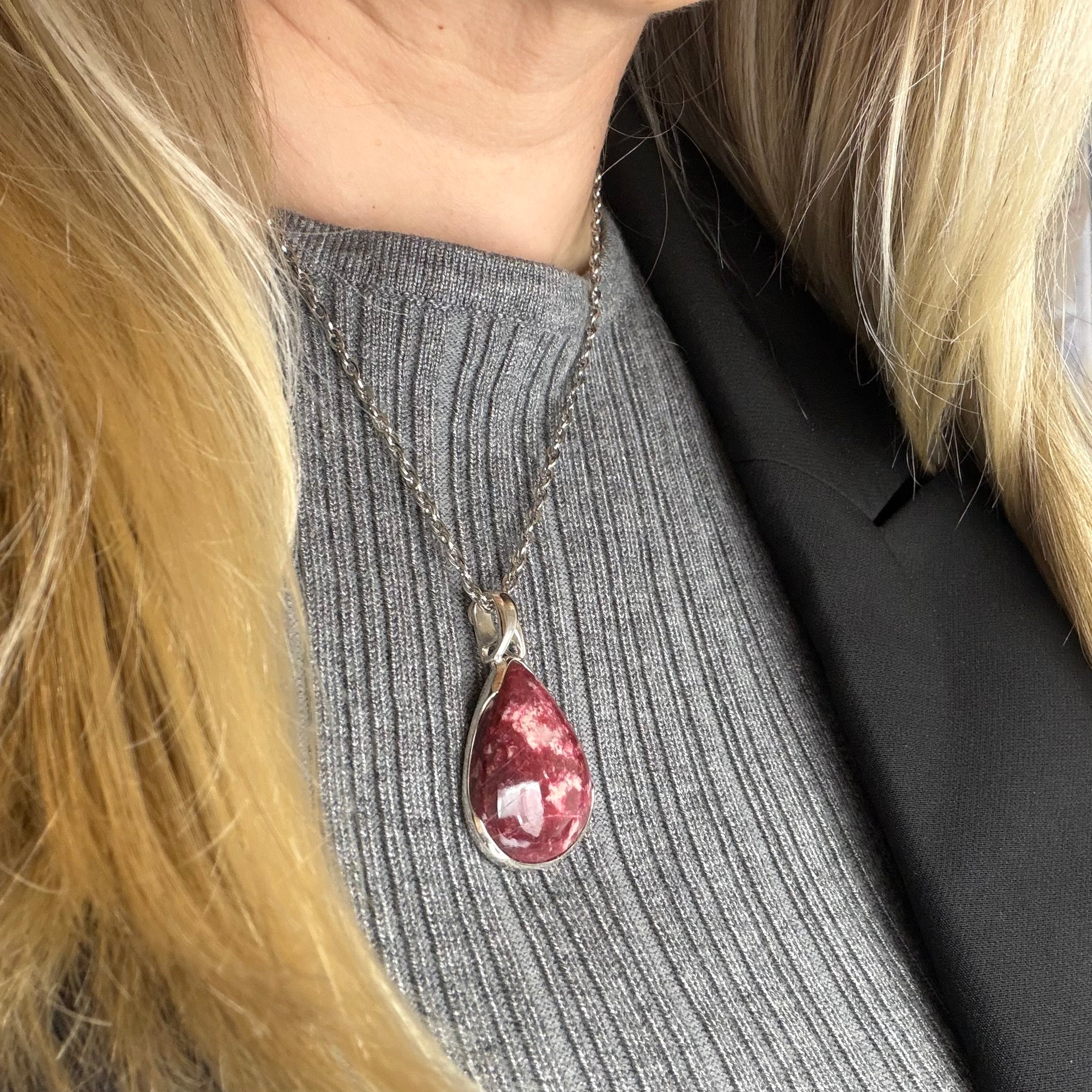 Ciondolo Thulite - Argento 925