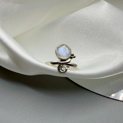 Anello Fortuna Labradorite Bianca - Argento 925