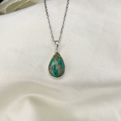 Ciondolo Malachite e Azzurrite - Argento 925