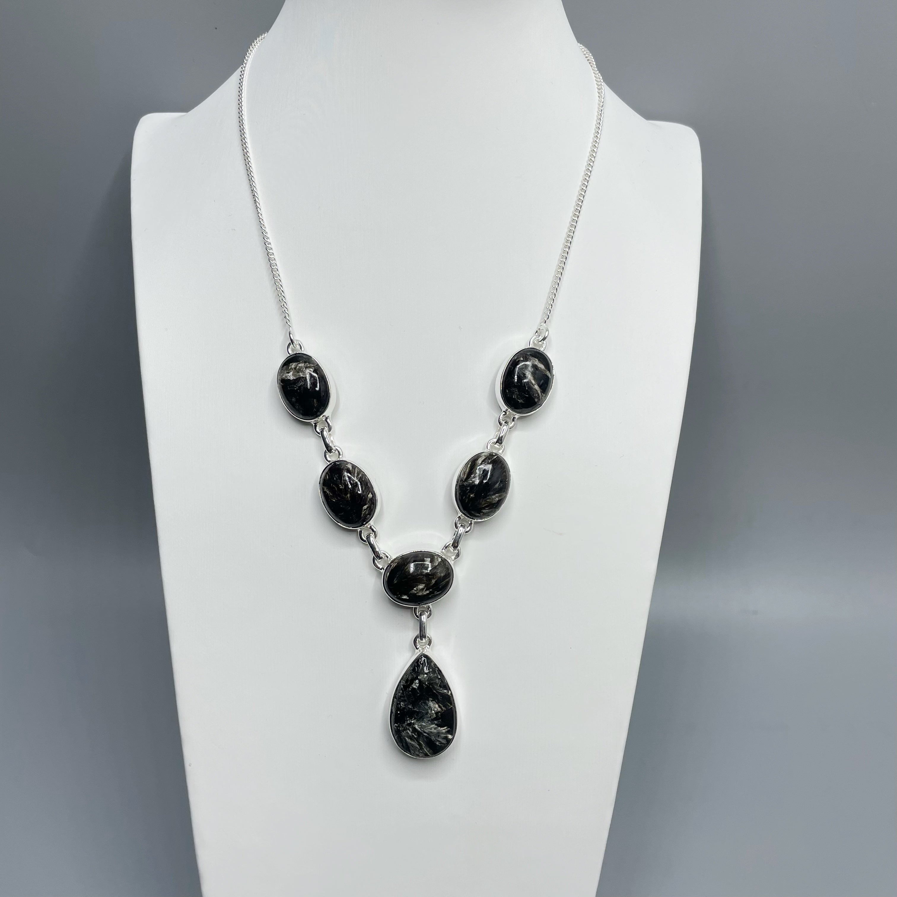Collana Serafinite Nera Argento 925