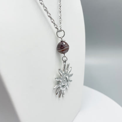 Collana Occhio di Shiva Sunshine - Acciaio inossidabile Silver