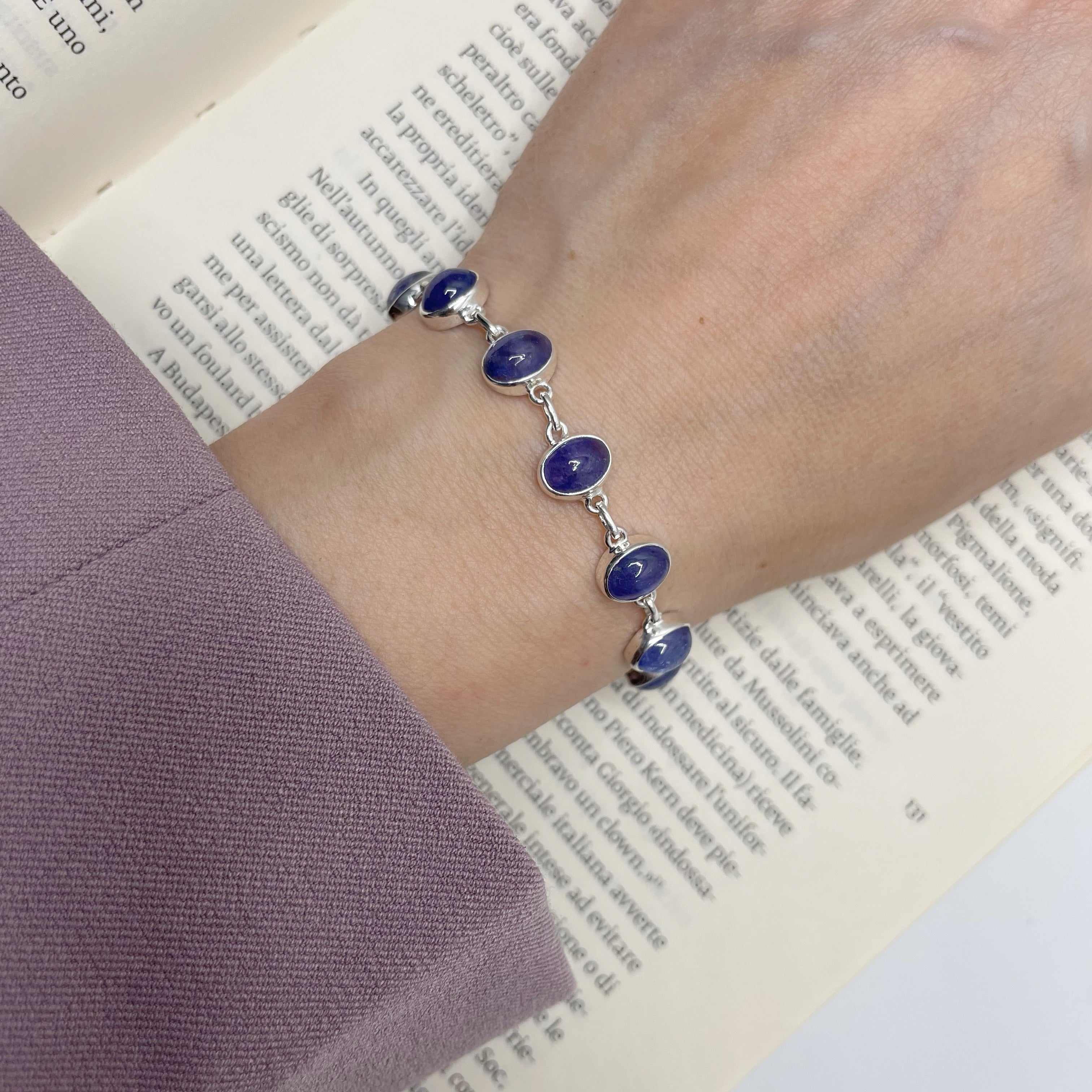 Bracciale Tanzanite e Argento 925 - Ovale