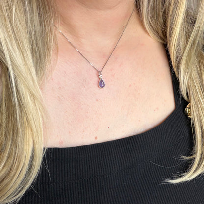 Ciondolo Punto Luce Tanzanite Argento 925 - A goccia