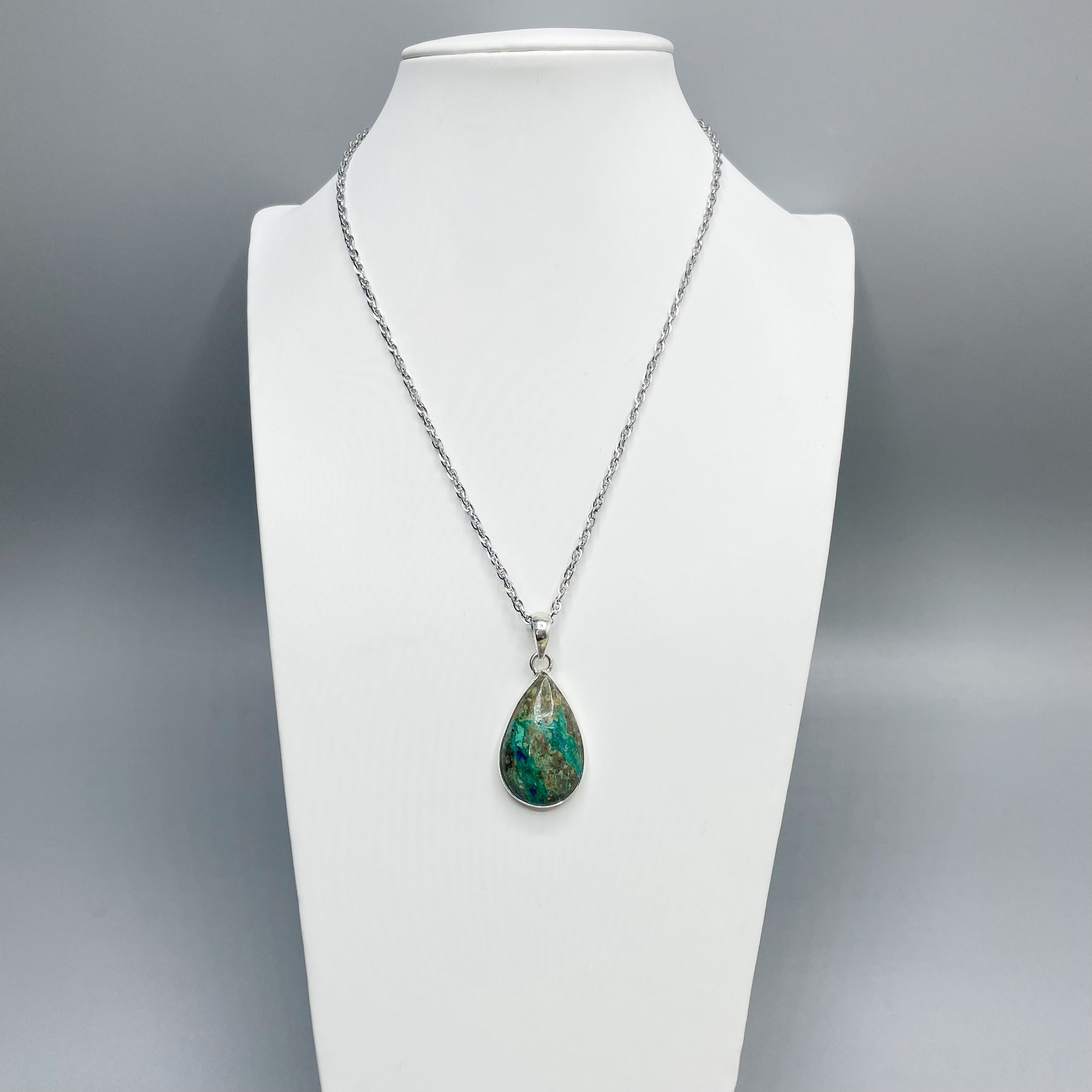 Ciondolo Malachite e Azzurrite - Argento 925