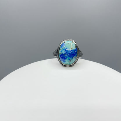 Anello Turchese Naturale e Lapislazzuli - Argento 925