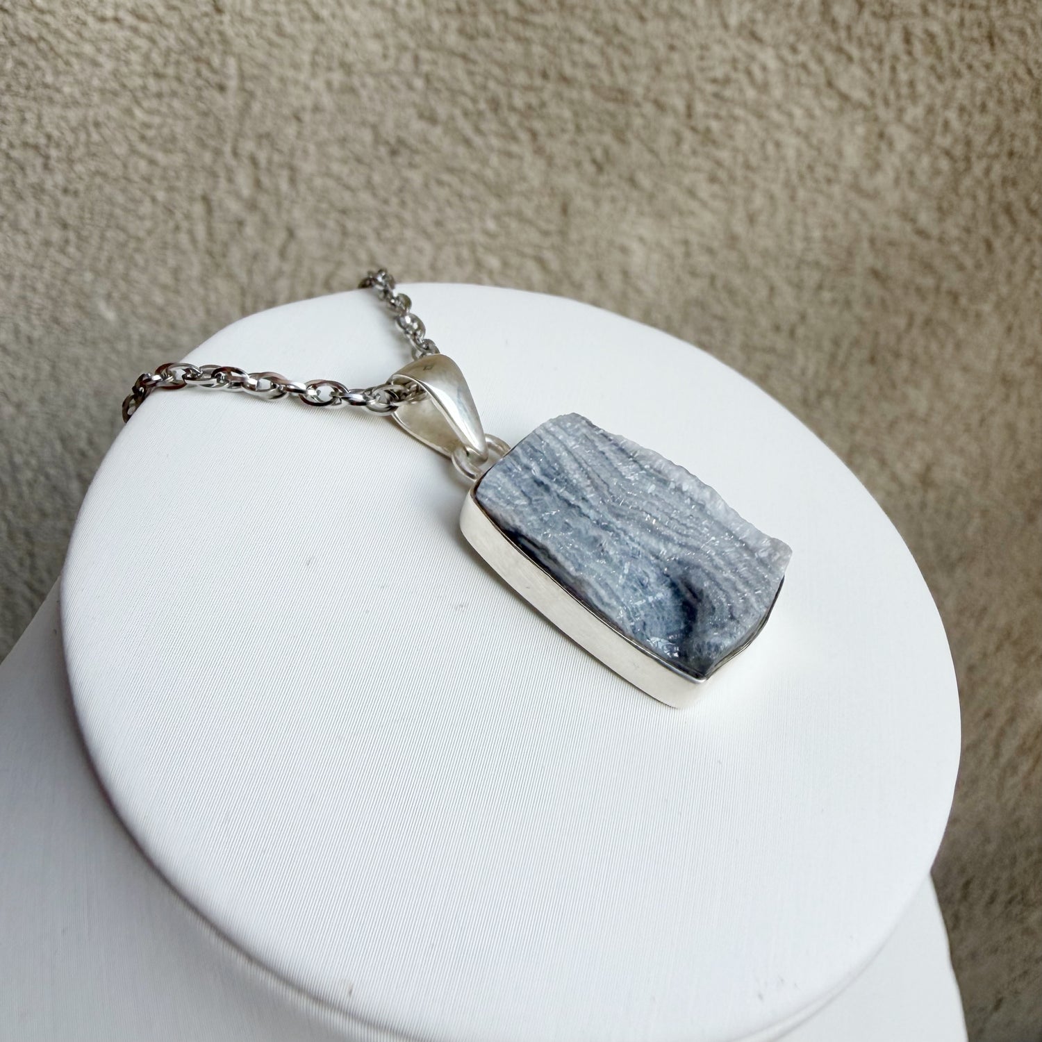Ciondolo Desert Druzy Argento 925 - Rettangolare