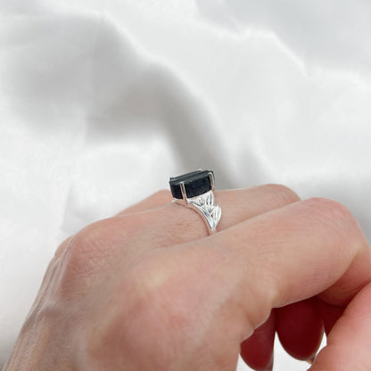 Anello Tormalina Grezza - Argento 925