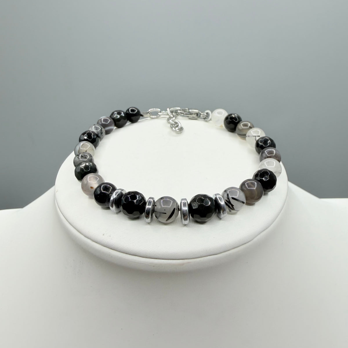 Bracciale Nodo Protettivo | Occhio di Shiva, Quarzo Tormalinato, Ossidiana, Ematite - LIMITED EDITION
