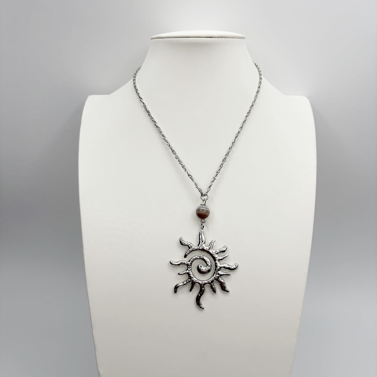 Collana Occhio di Shiva Sunshine - Acciaio inossidabile Silver