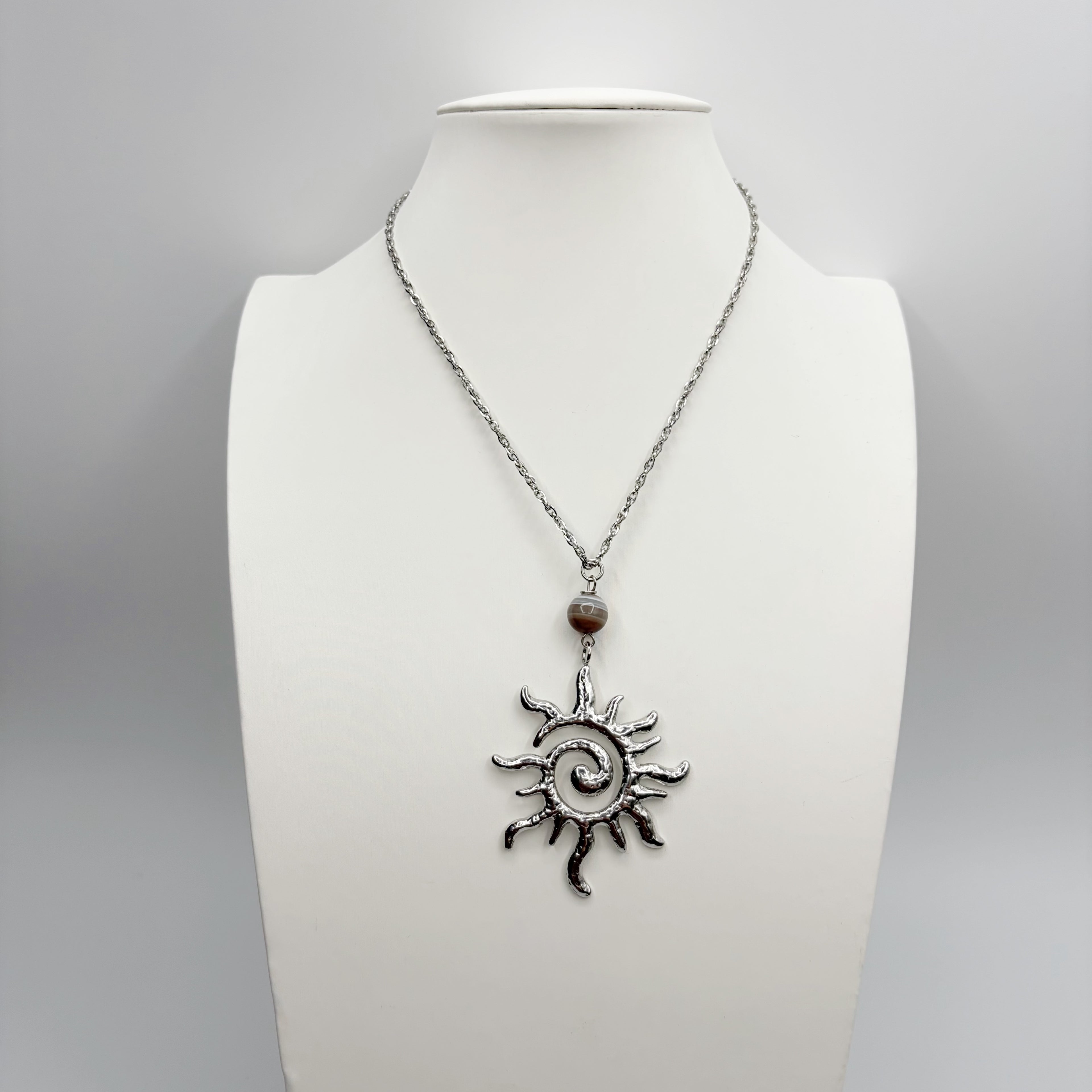Collana Occhio di Shiva Sunshine - Acciaio inossidabile Silver
