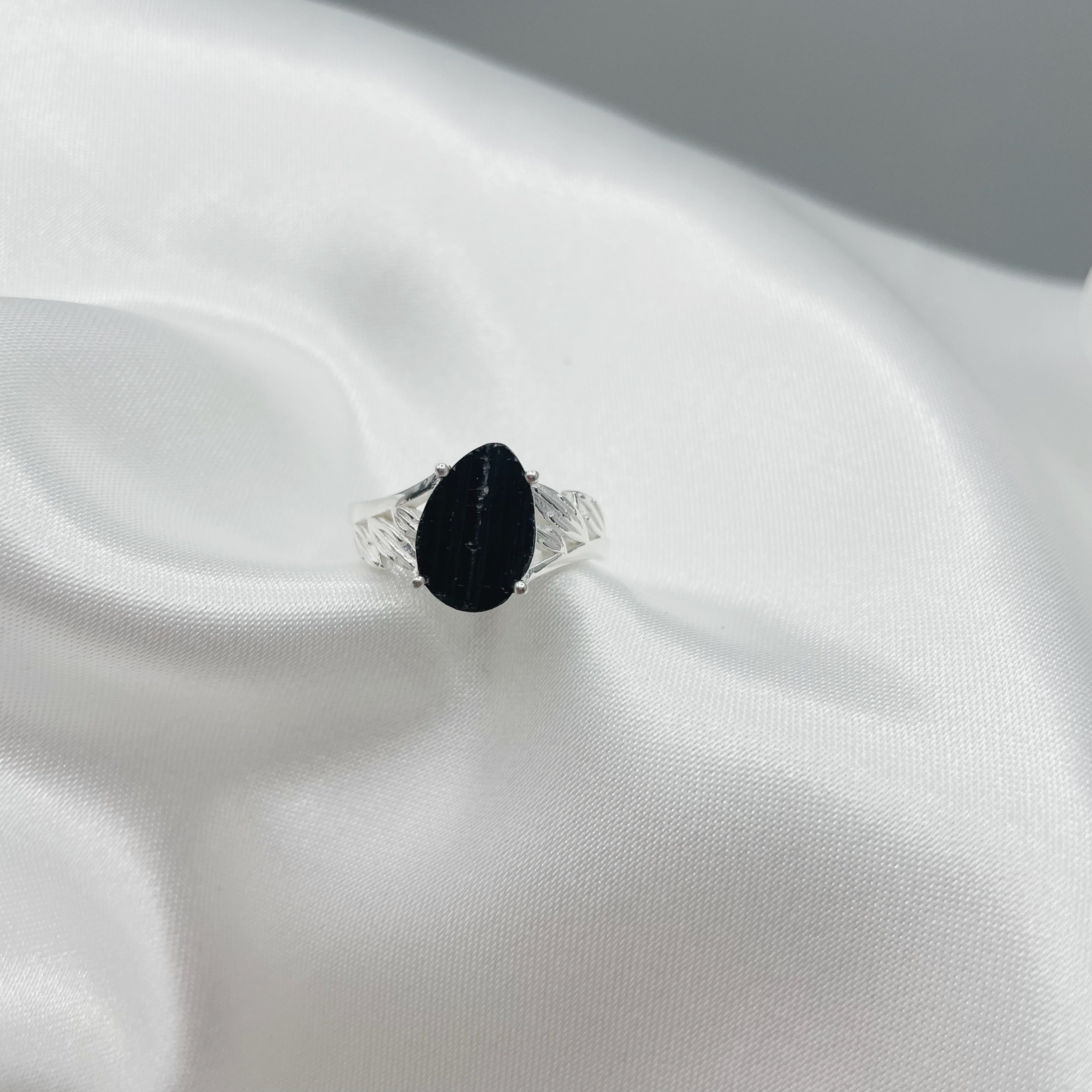 Anello Tormalina Grezza - Argento 925