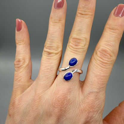 Anello Lapislazzuli Double - Argento 925