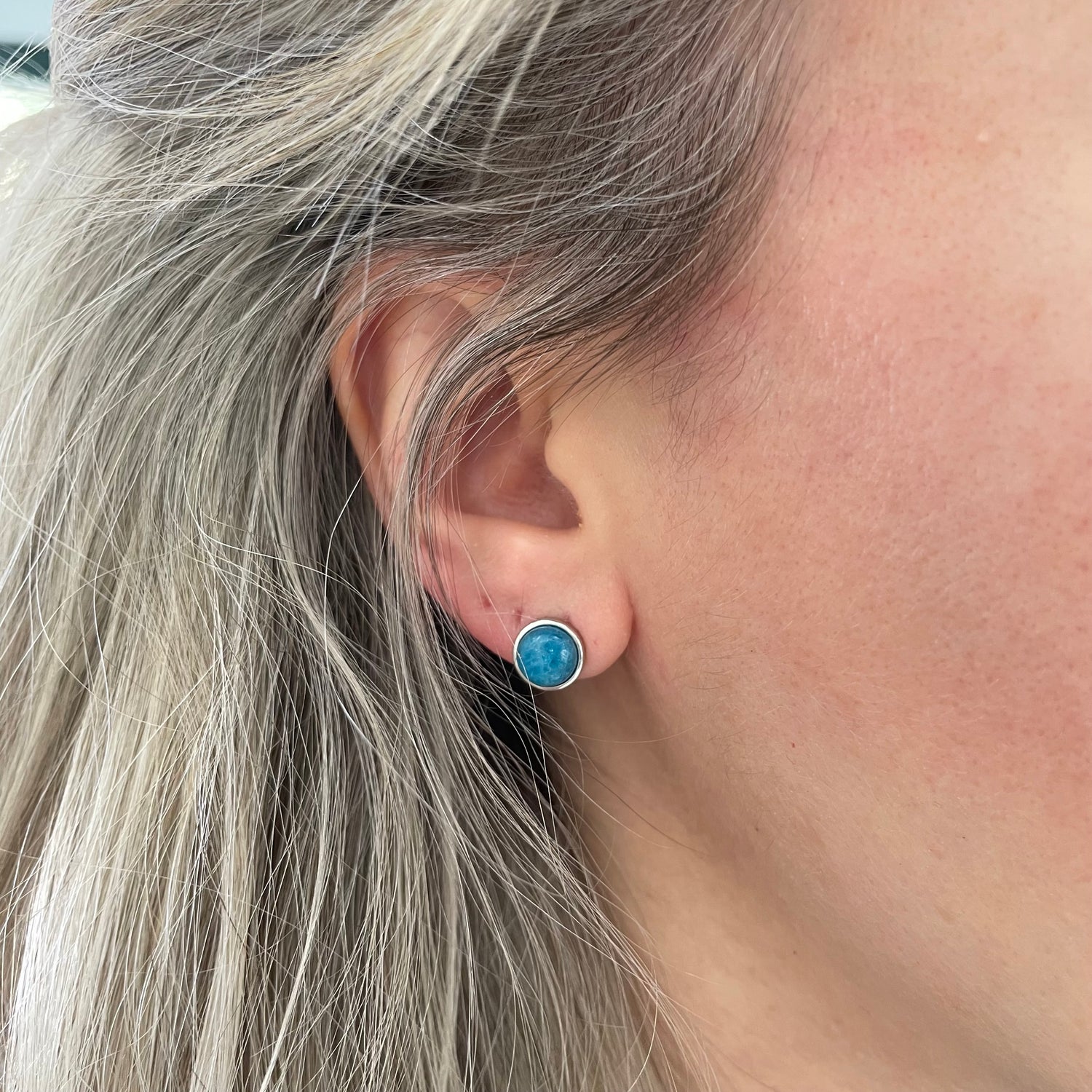 Set Fumè, Apatite e Amazzonite - Bracciale e Orecchini