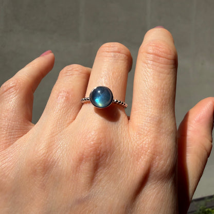 Anello Labradorite Sfera - Argento 925
