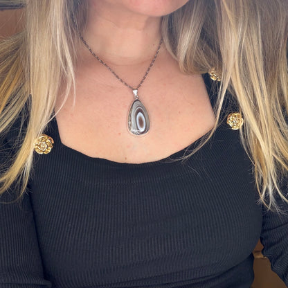 Ciondolo Occhio di Shiva Argento 925 - A Goccia grande