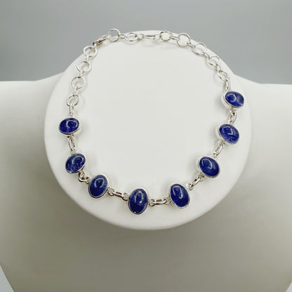 Bracciale Tanzanite e Argento 925 - Ovale