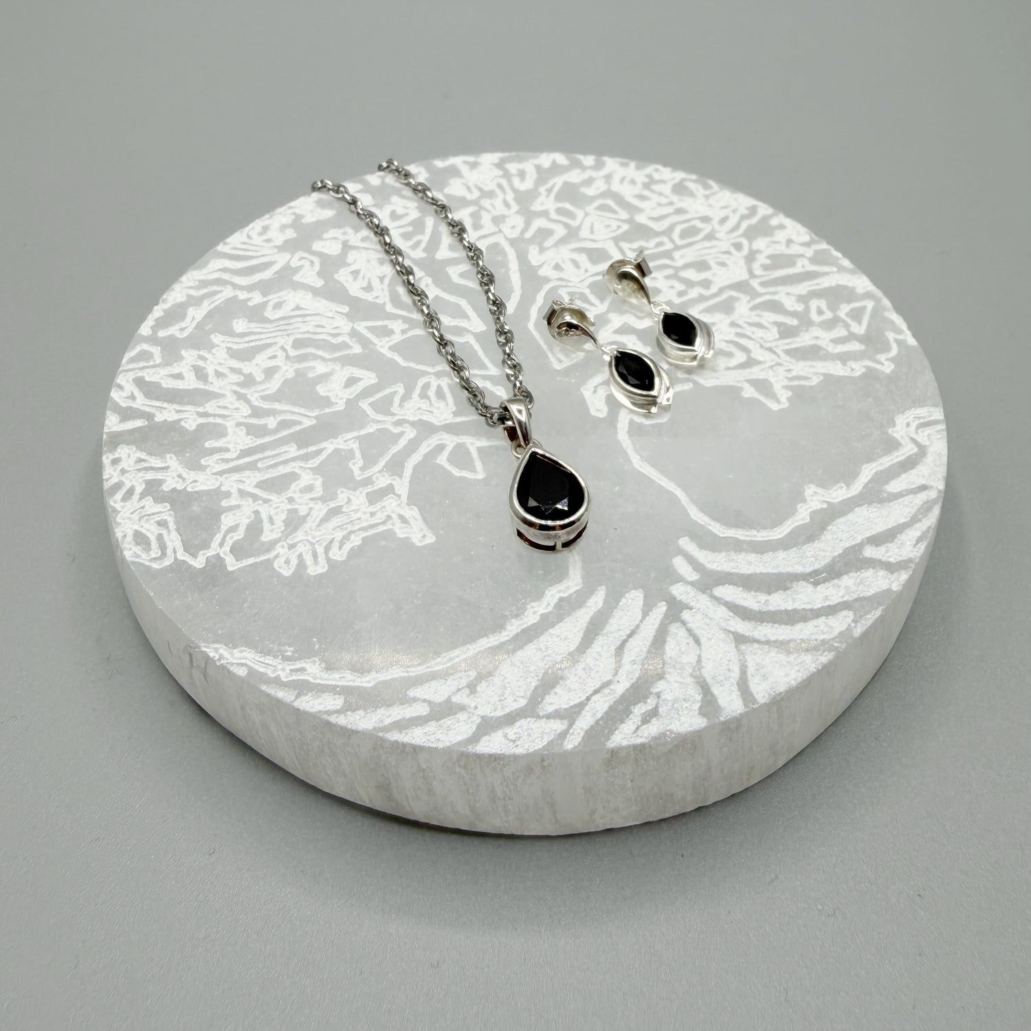 Piattino Selenite -  Albero della Vita