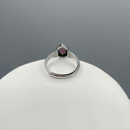 Anello Tormalina Watermelon - Argento 925