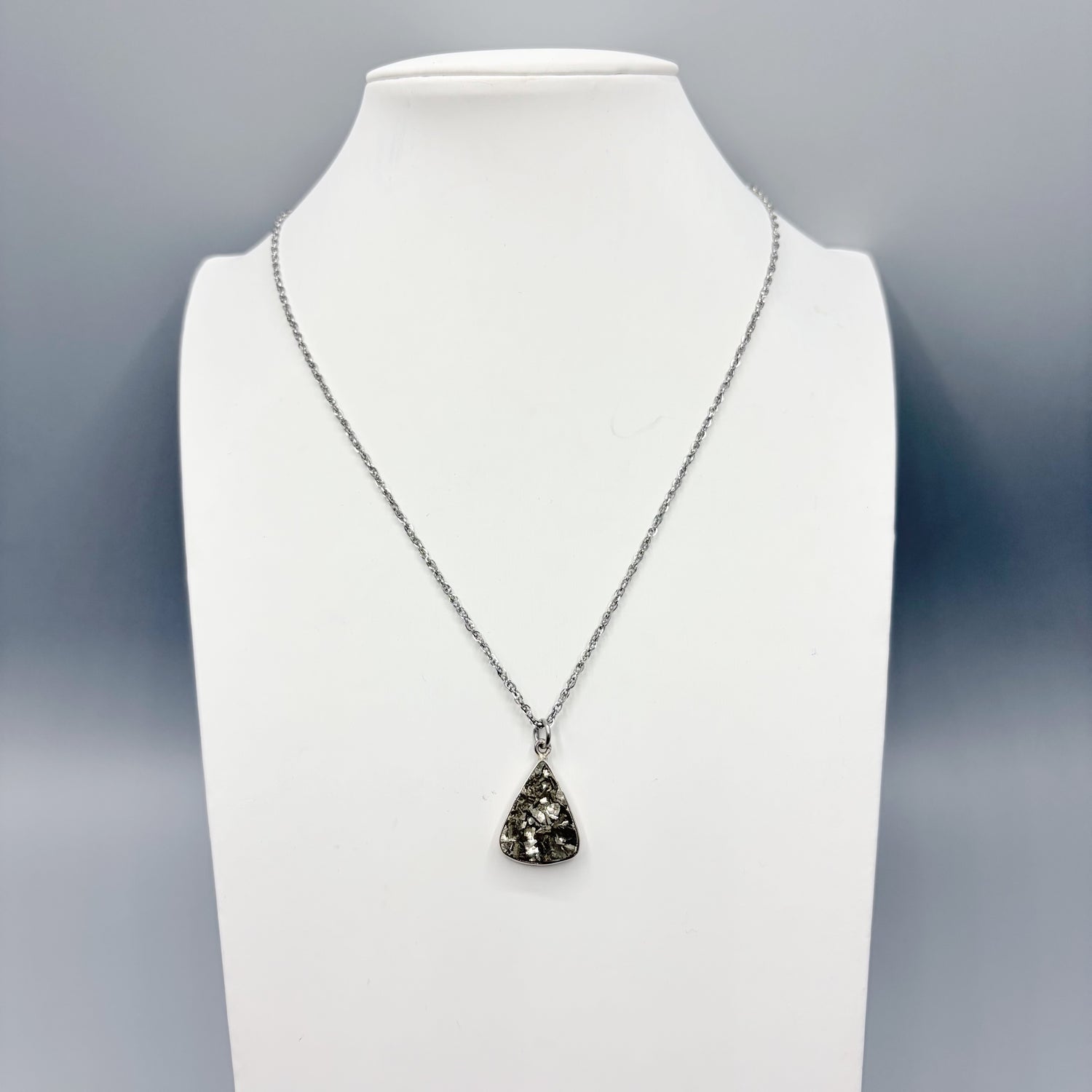 Ciondolo Pirite Grezza - Argento 925 - a Goccia