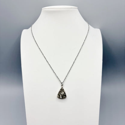 Ciondolo Pirite Grezza - Argento 925 - a Goccia