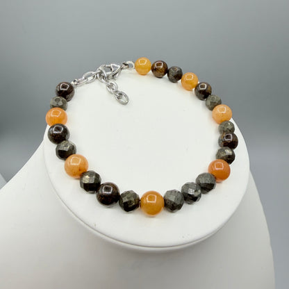 Bracciale Prosperity - Pirite, Avventurina, Bronzite