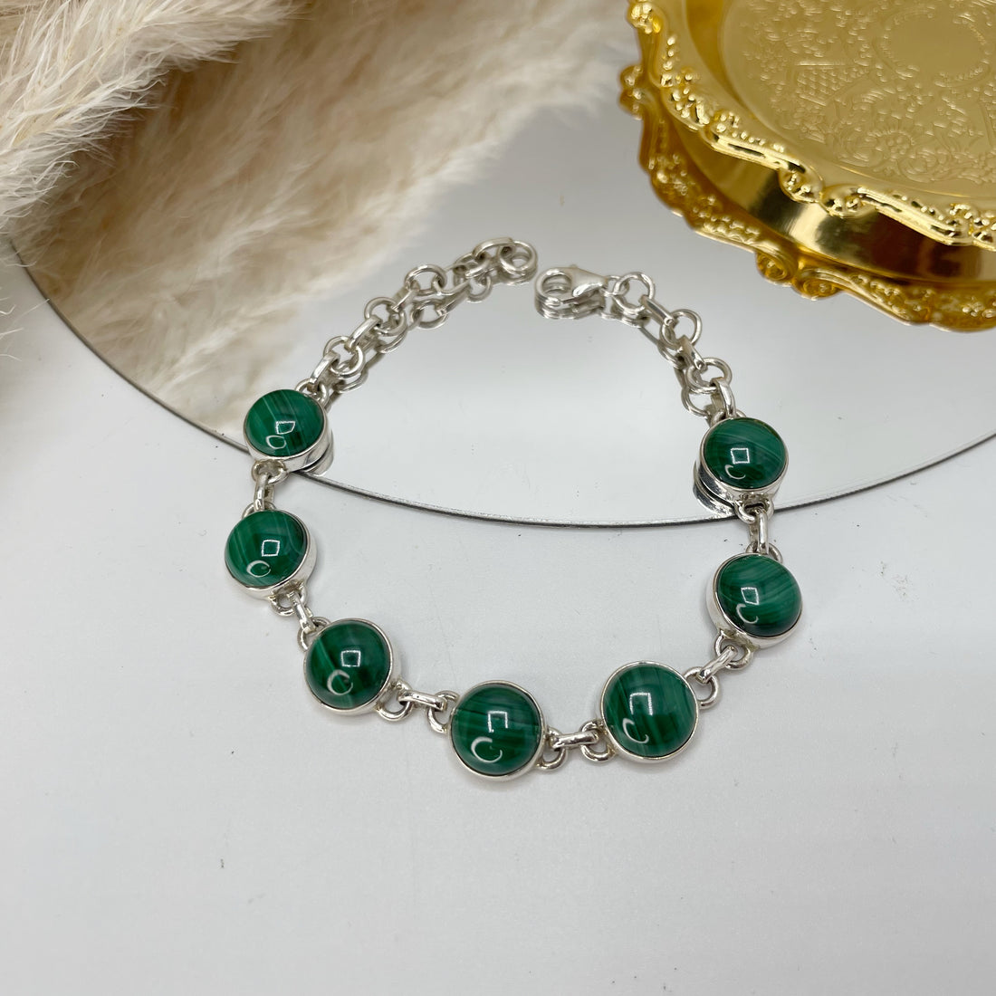 Bracciale Malachite e Argento 925