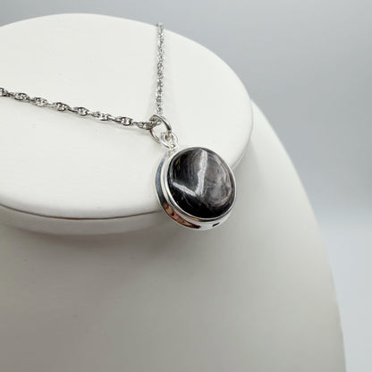 Ciondolo Iperstene Argento 925 - Tondo piccolo