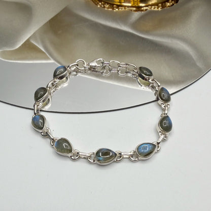 Bracciale Labradorite e Argento 925 - a goccia