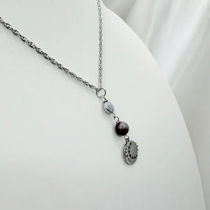 Collana Joy - Pietra di Luna nera ed Ematite