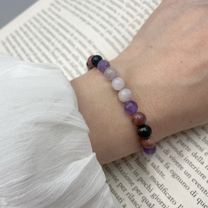 Bracciale della Rinascita - Ametista, Kunzite, Rodonite - LIMITED EDITION