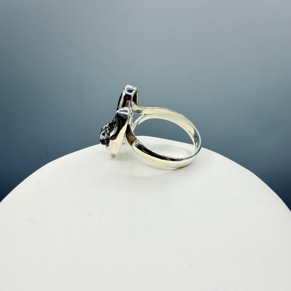 Anello Moldavite, Campo del Cielo e Diamante Herkimer | Argento 925