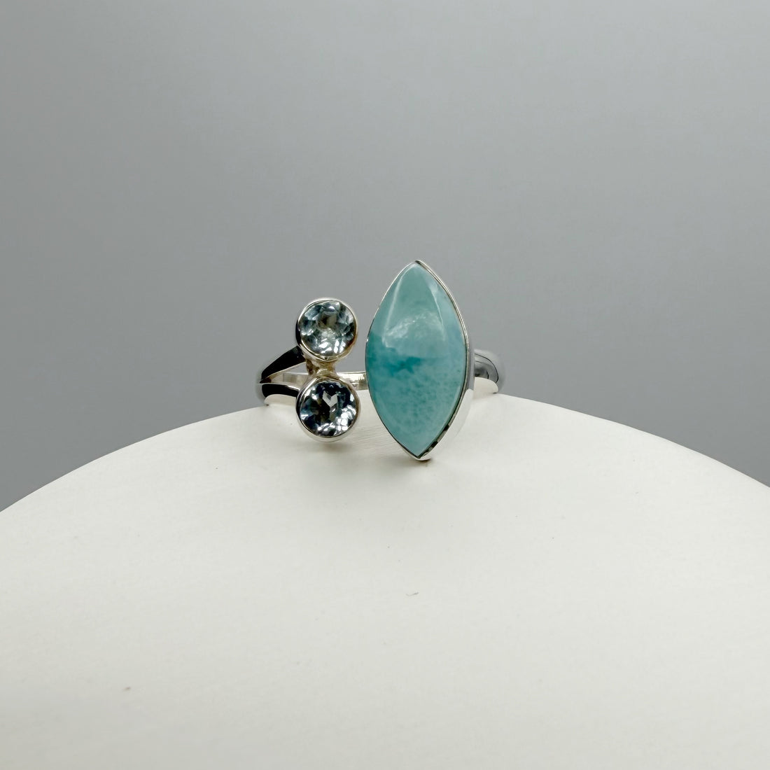 Anello Larimar e Topazio - Argento 925