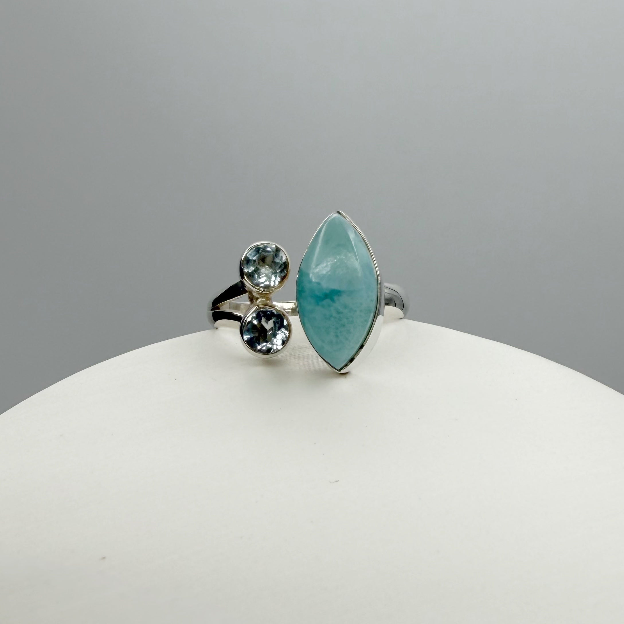 Anello Larimar e Topazio - Argento 925