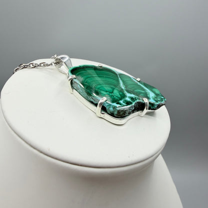 Ciondolo Malachite e Crisocolla Argento 925 - irregolare