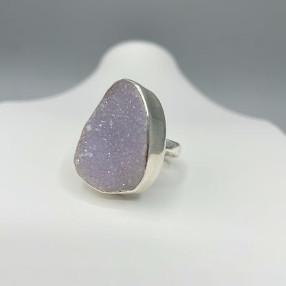 Anello Drusa di Quarzo Lavanda e Argento 925