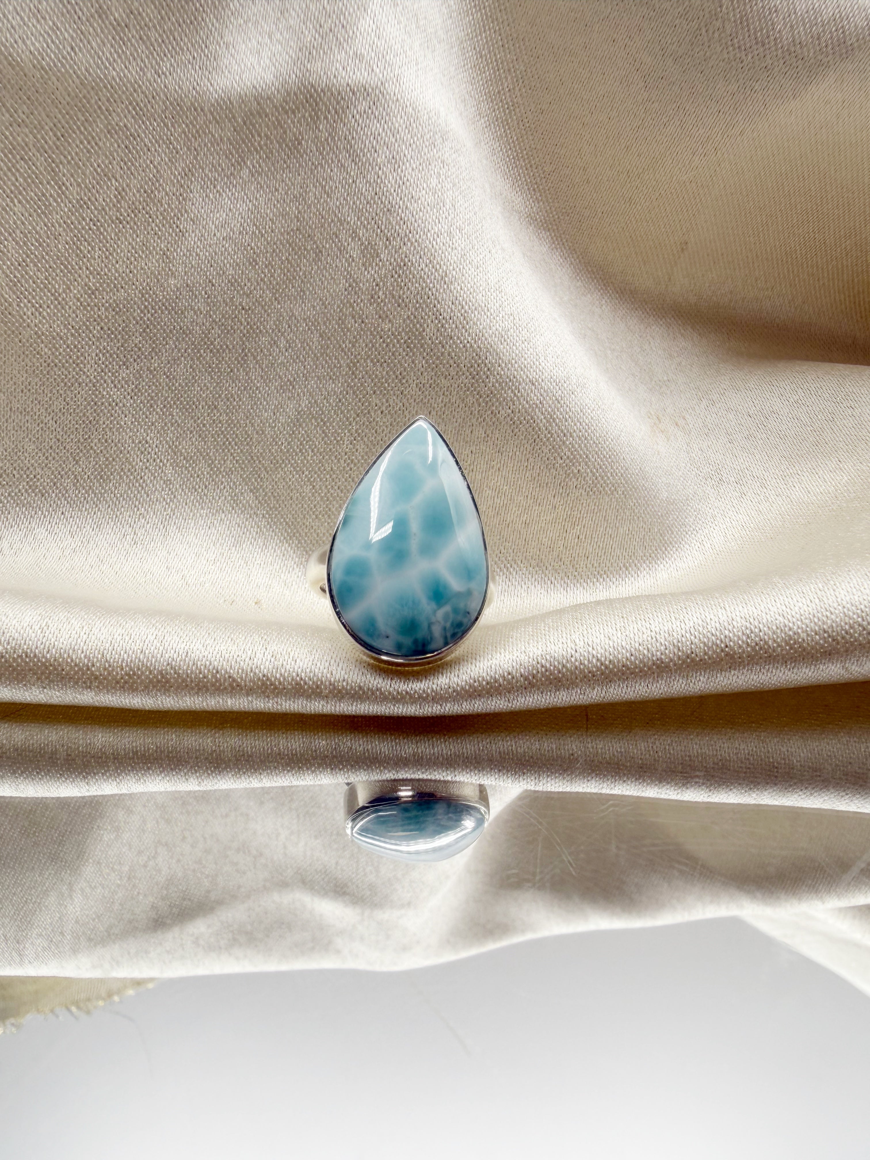 Anello Larimar Argento 925 - a Goccia