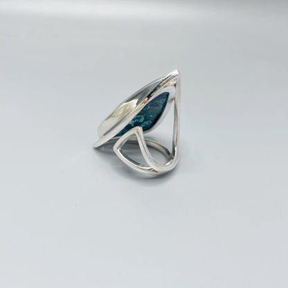 Anello Crisocolla e Argento 925