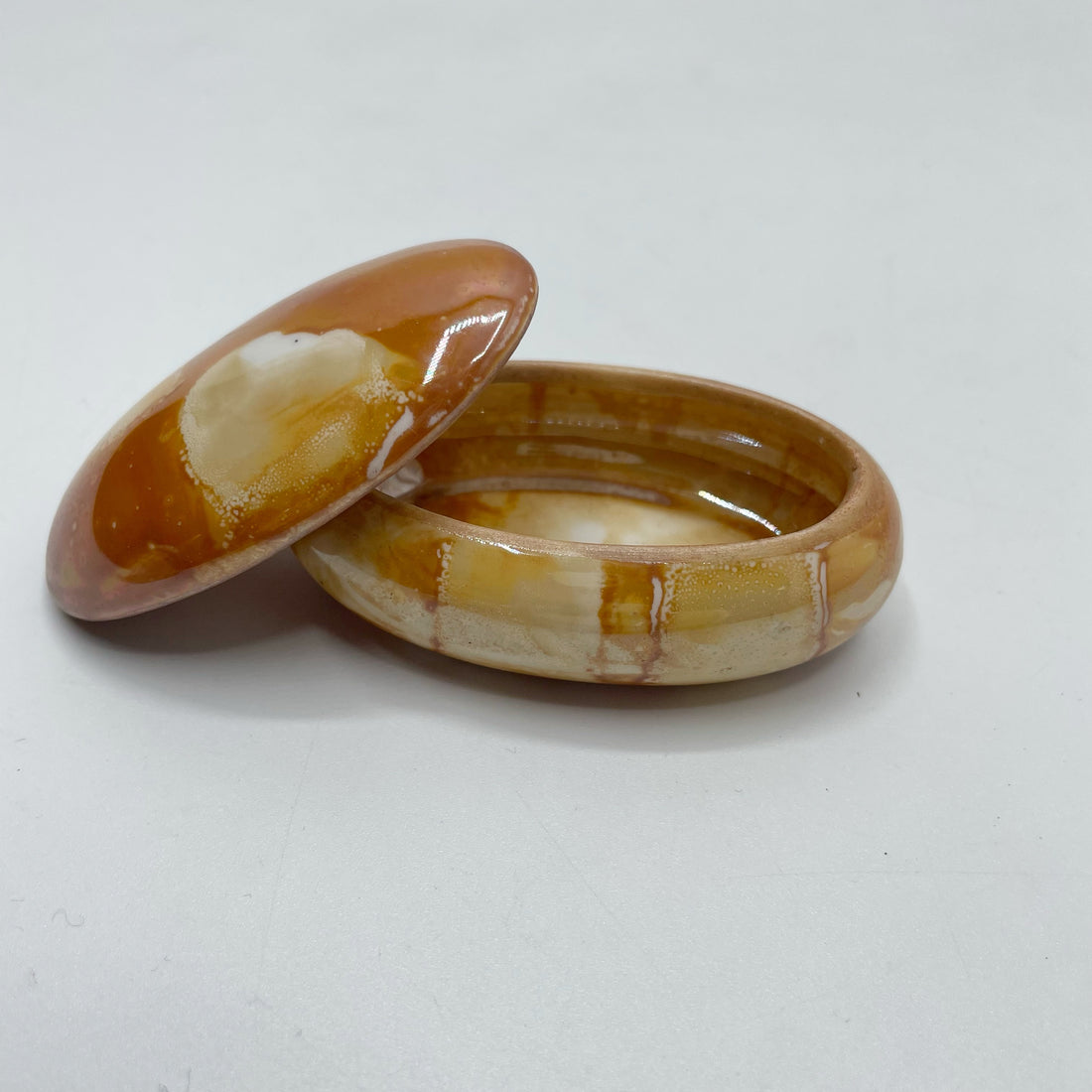 Portagioie Mignon, porcellana dipinta a mano - Arancio