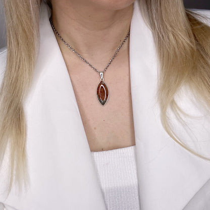 Ciondolo Ossidiana Peanut - Argento 925