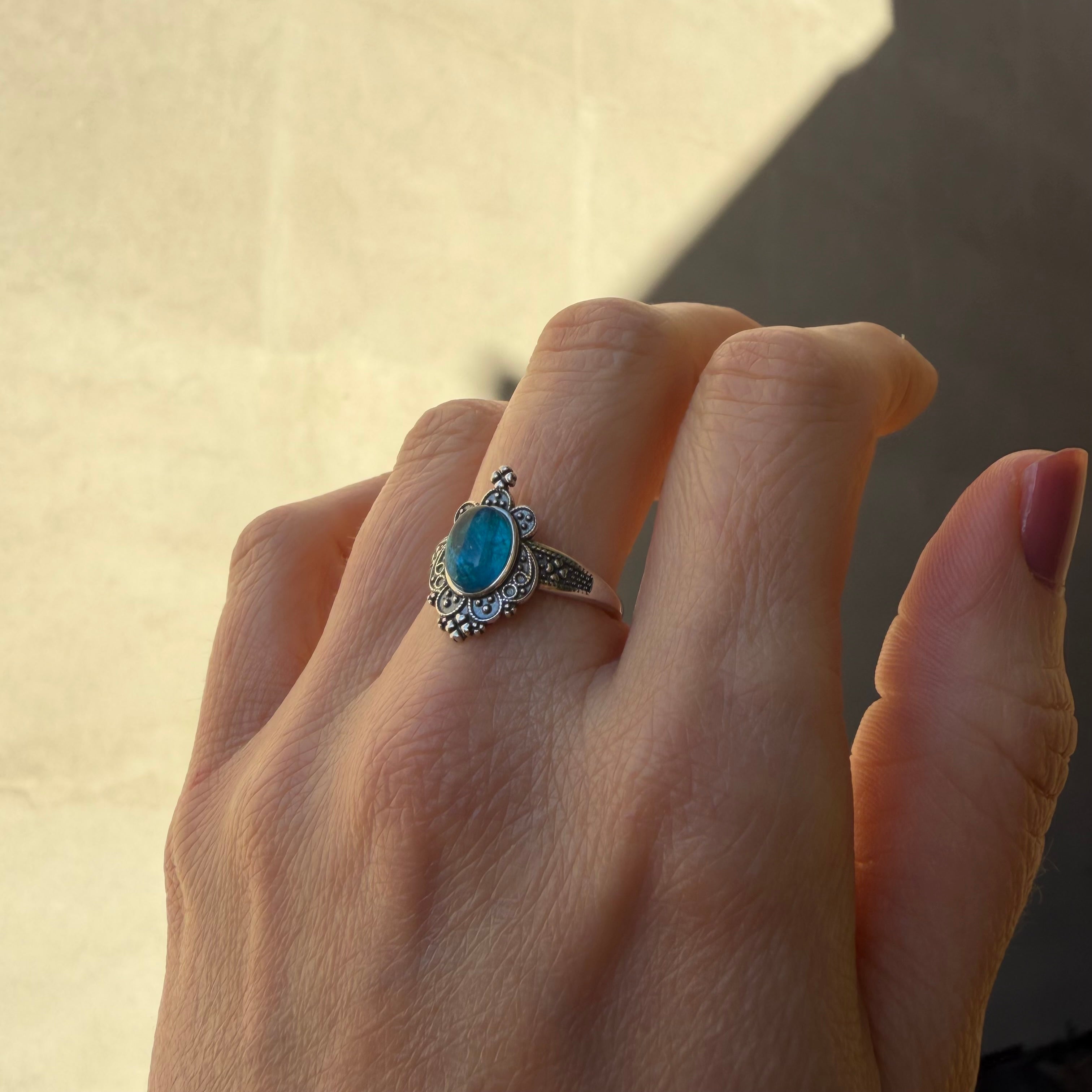 Anello Apatite Queen - Argento 925