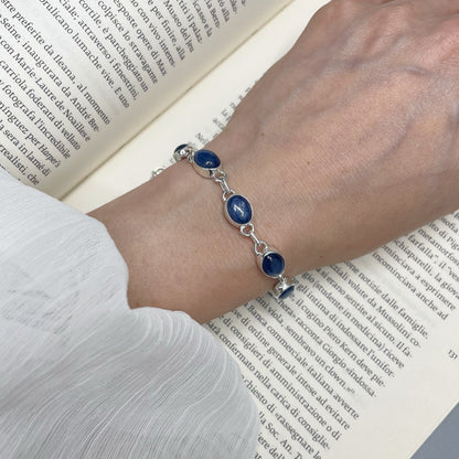Bracciale Cianite e Argento 925 - Ovale