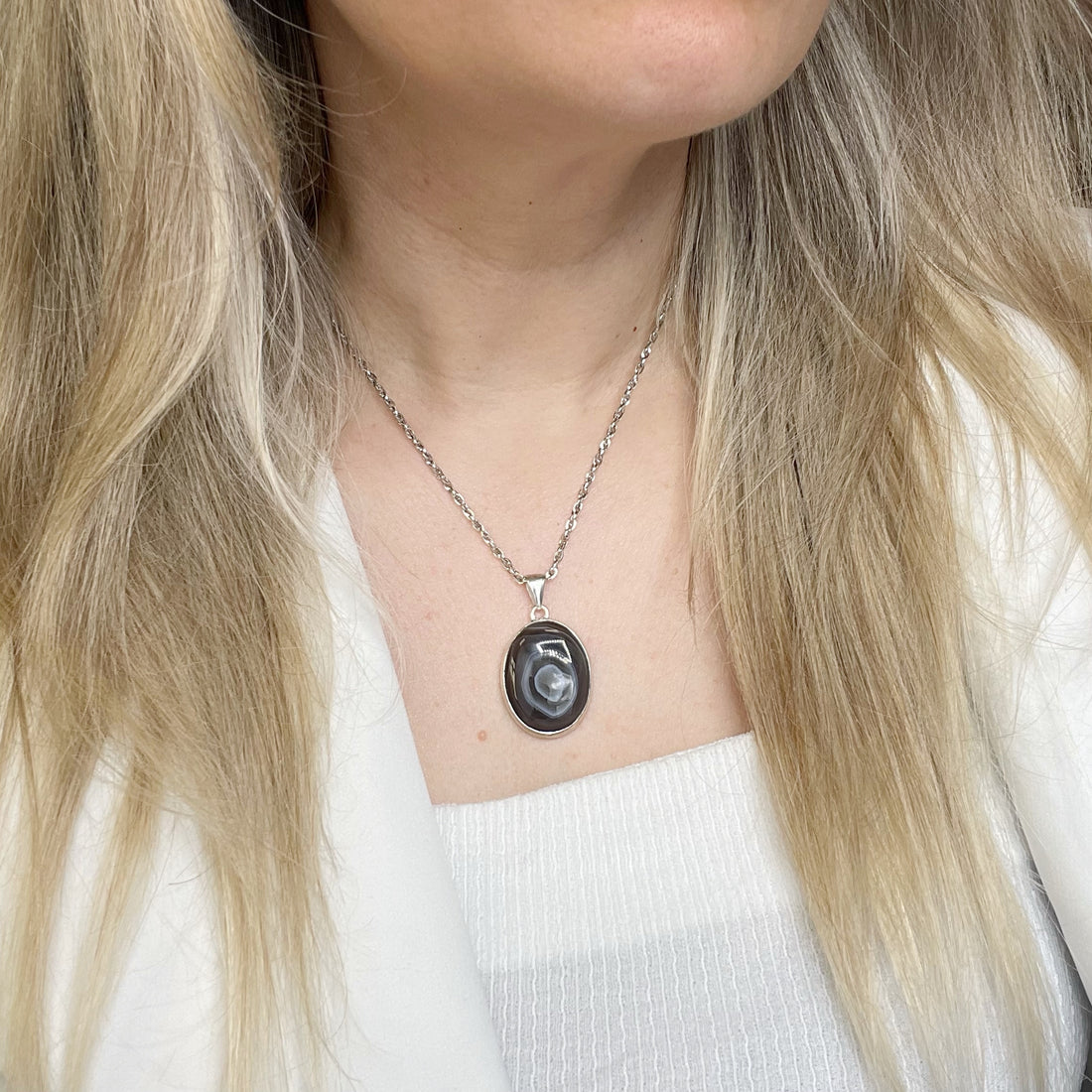 Ciondolo Occhio di Shiva Ovale - Argento 925