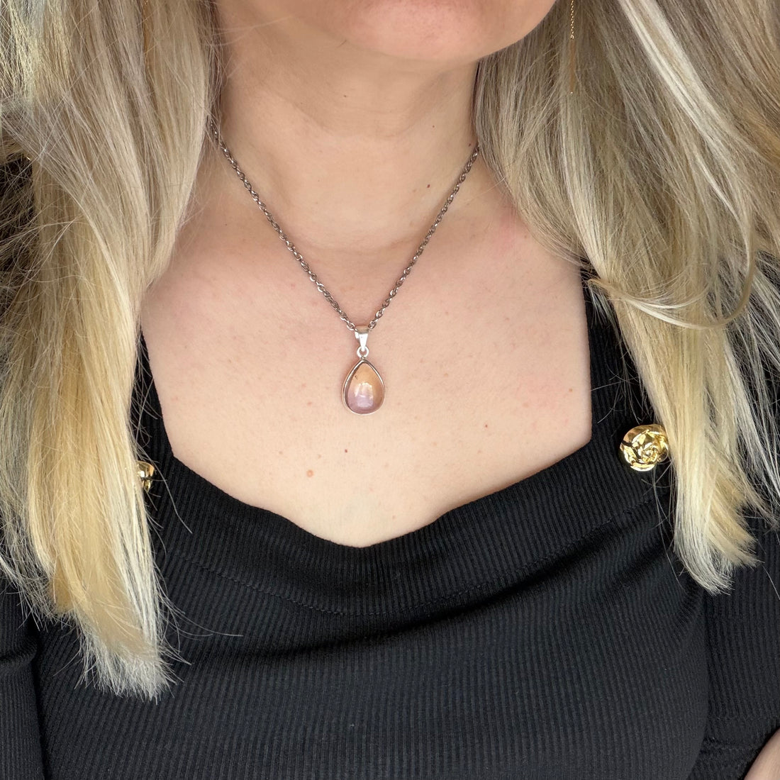 Ciondolo Ametrino e Argento 925 - a Goccia