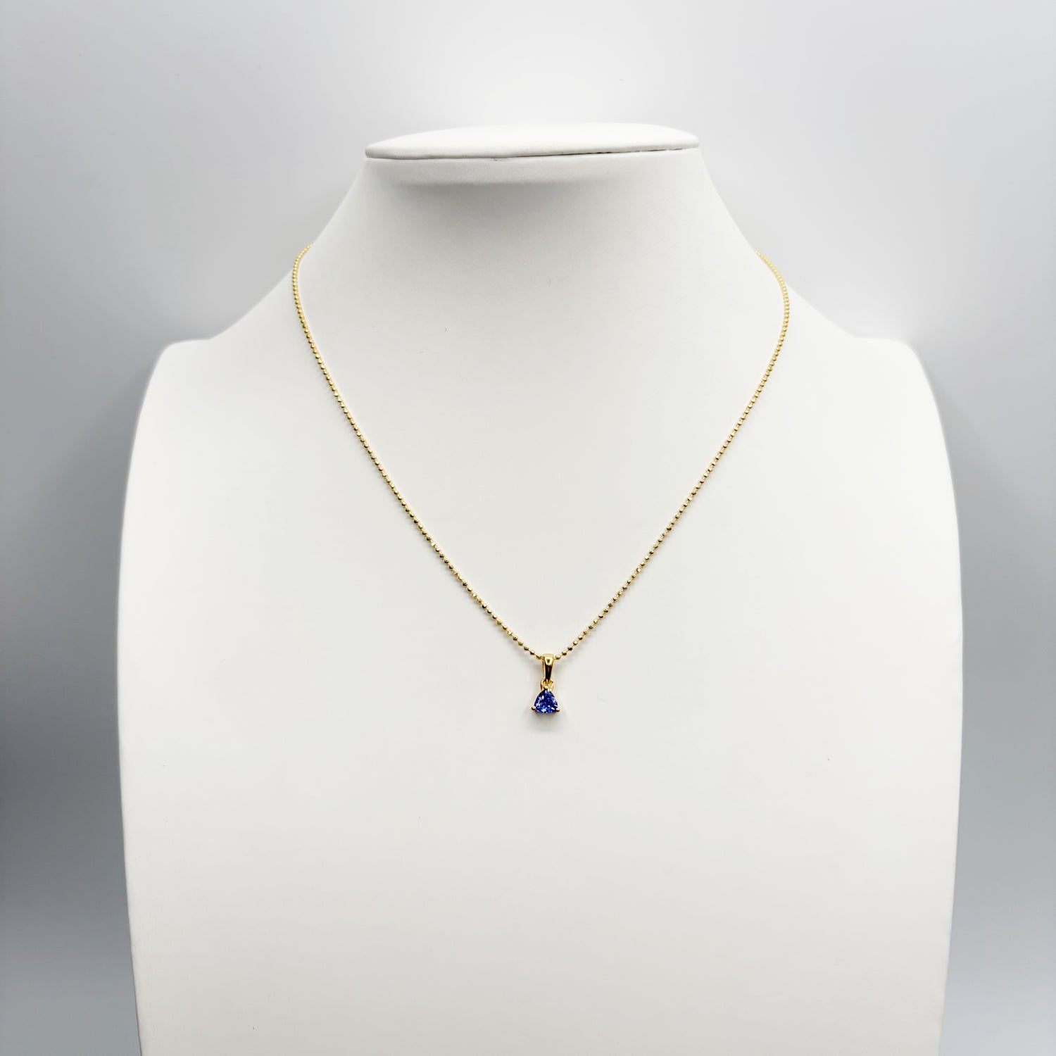 Ciondolo Punto Luce Tanzanite - Argento 925 placcato Oro