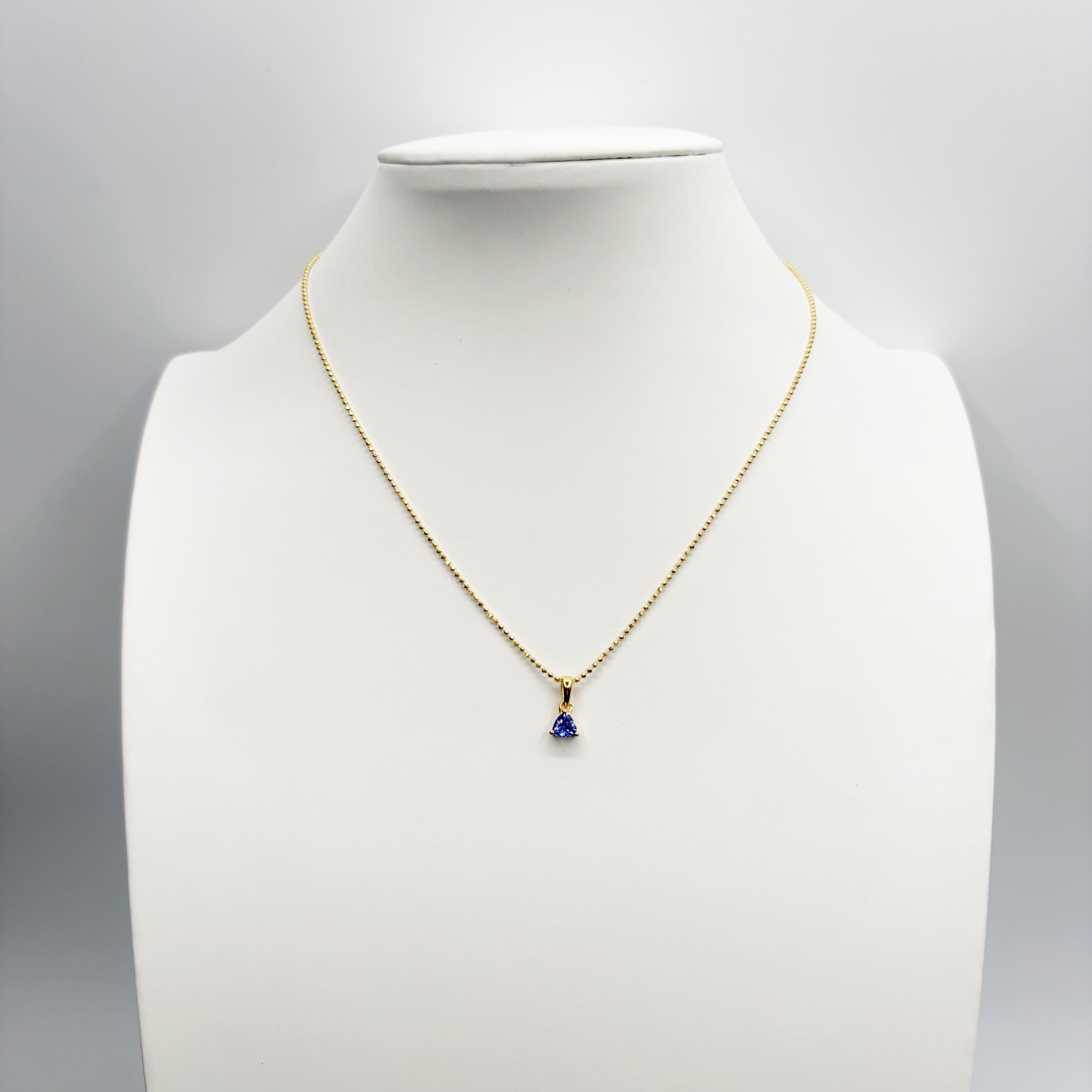Ciondolo Punto Luce Tanzanite - Argento 925 placcato Oro