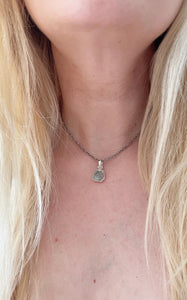 Ciondolo Aquamarina Grezza Argento 925