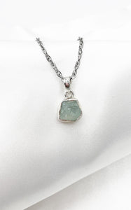 Ciondolo Aquamarina Grezza Argento 925
