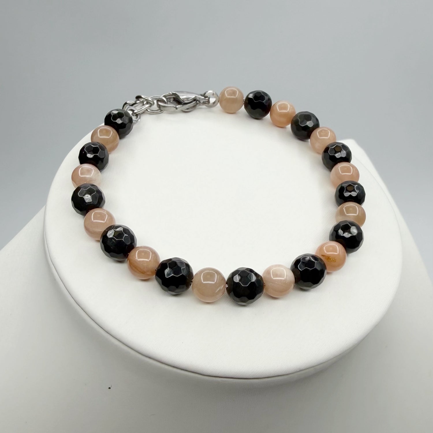 Bracciale "Chiudi col Passato" - Ossidiana e Pietra di Luna - LIMITED EDITION