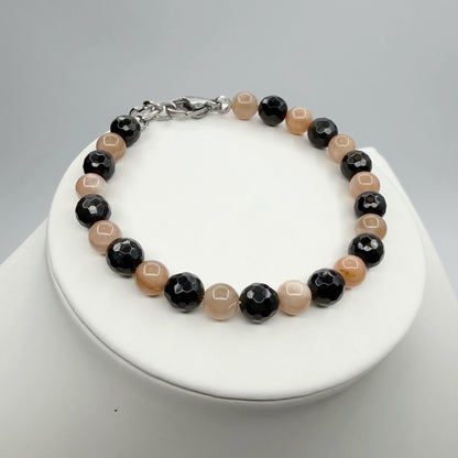 Bracciale "Chiudi col Passato" - Ossidiana e Pietra di Luna - LIMITED EDITION